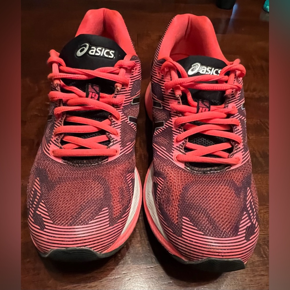 ASICS gel Nimbus 19 black/silver/diva pink women’s running shoes - size 9.5